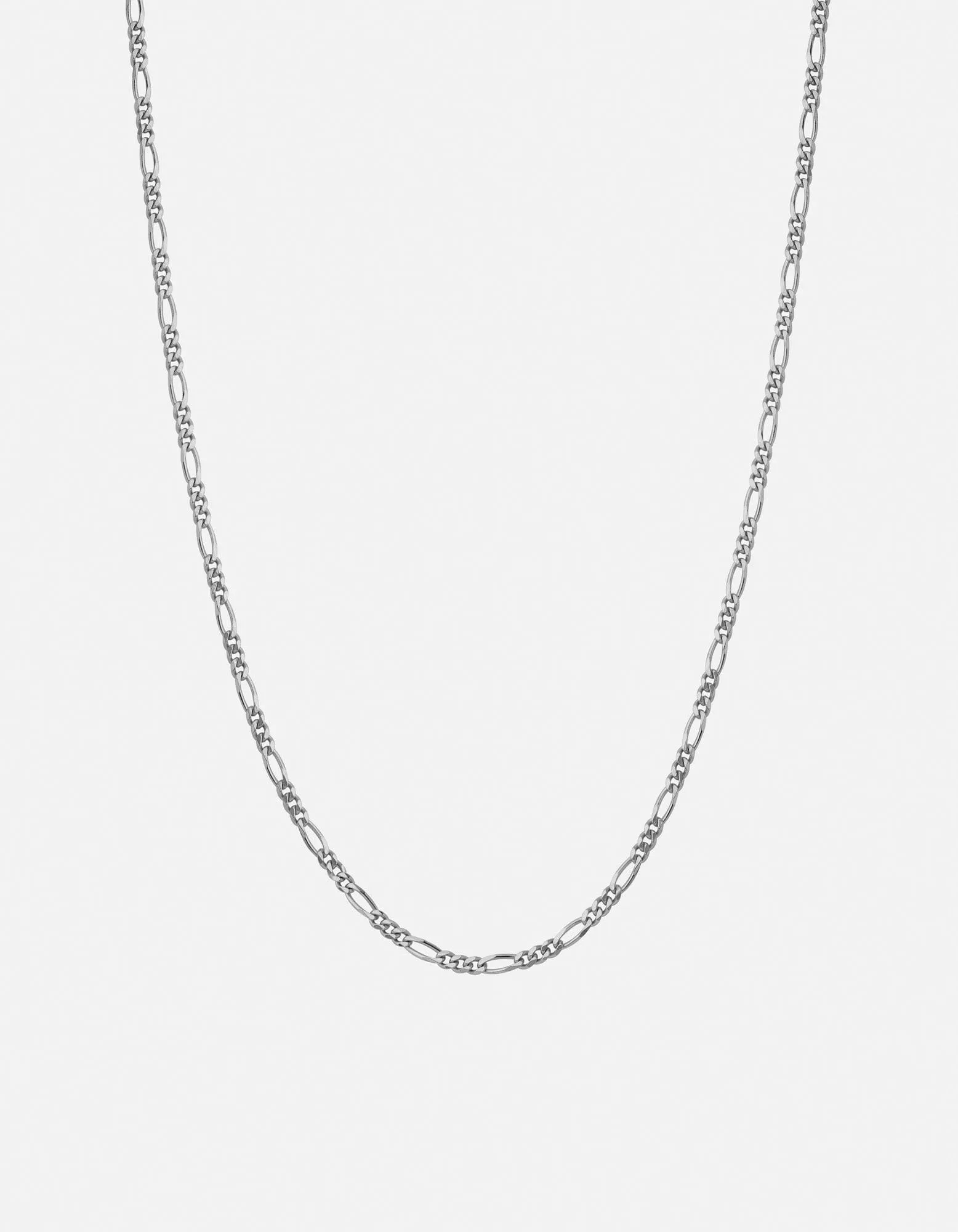 3mm Figaro Chain Necklace, Sterling Silver