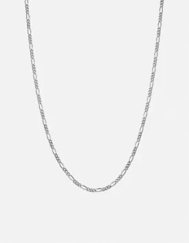 3mm Figaro Chain Necklace, Sterling Silver