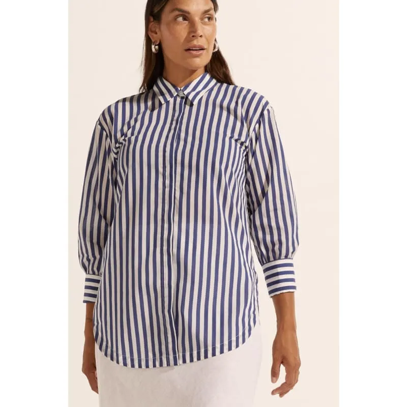Agile Top | Navy Stipe
