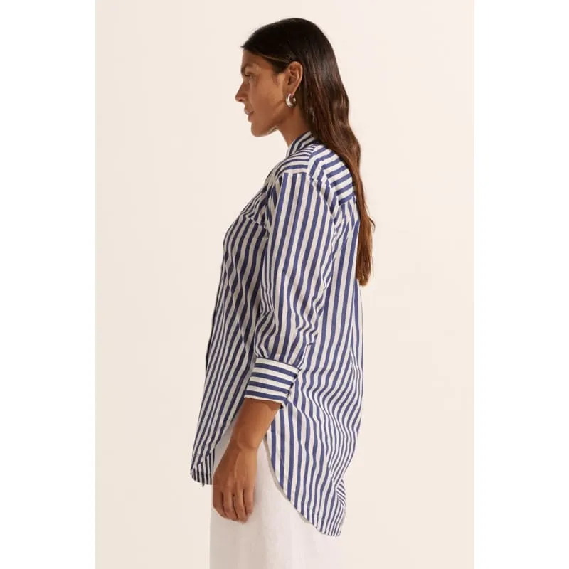 Agile Top | Navy Stipe