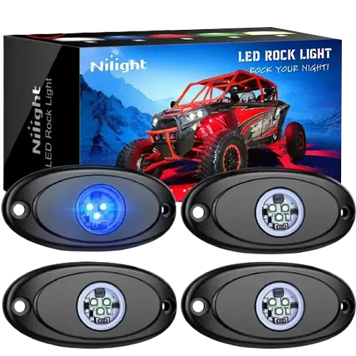 Blue LED Rock Lights (4 Pcs)