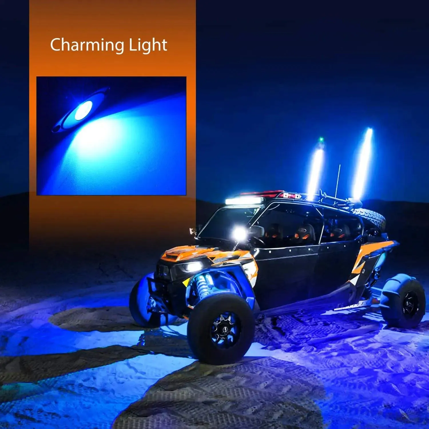 Blue LED Rock Lights (4 Pcs)