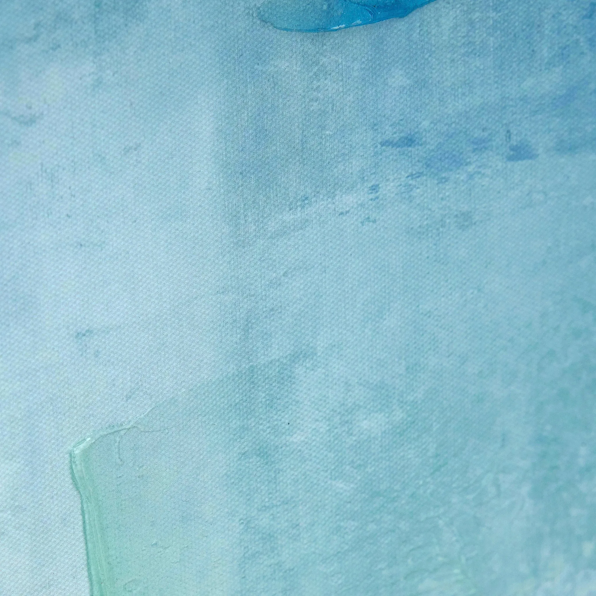 Blues Abstract Canvas with White Frame