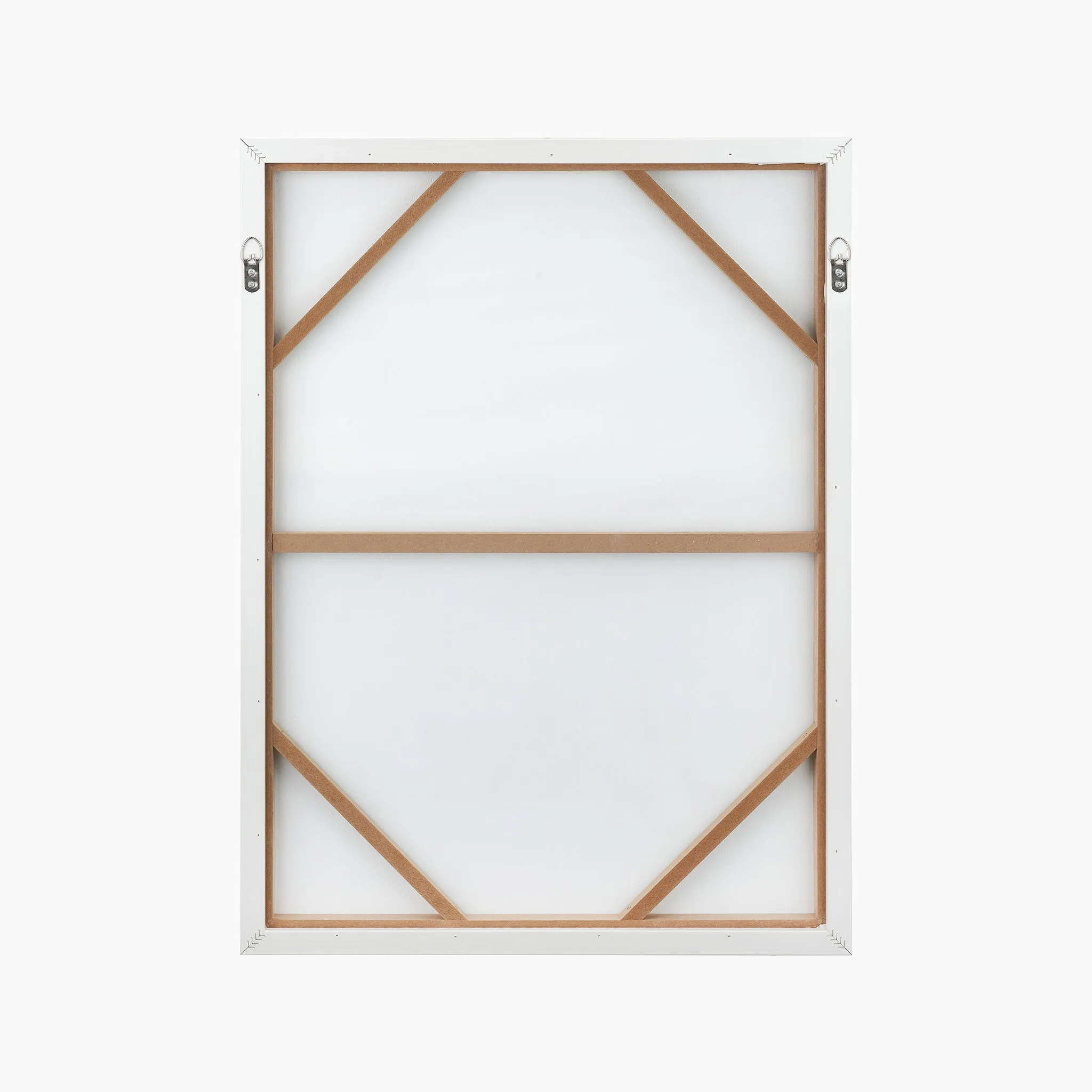 Blues Abstract Canvas with White Frame
