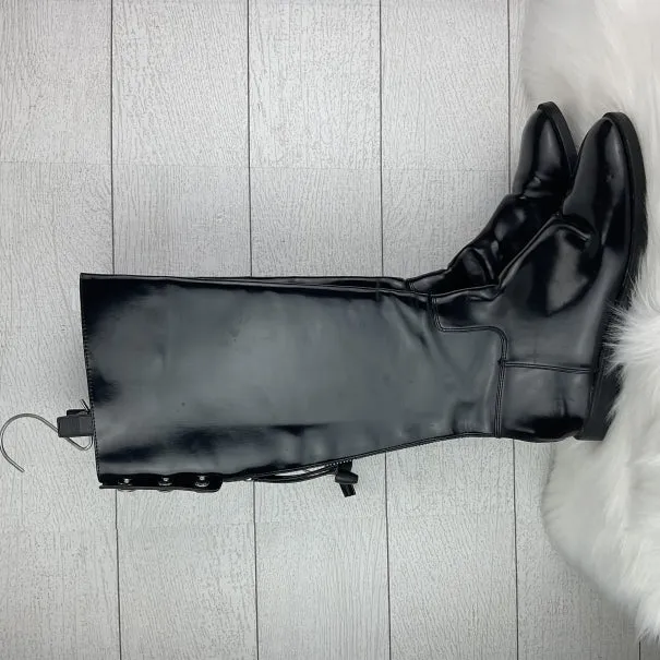 Boots Knee Flats By Zara In Black, Size: 9
