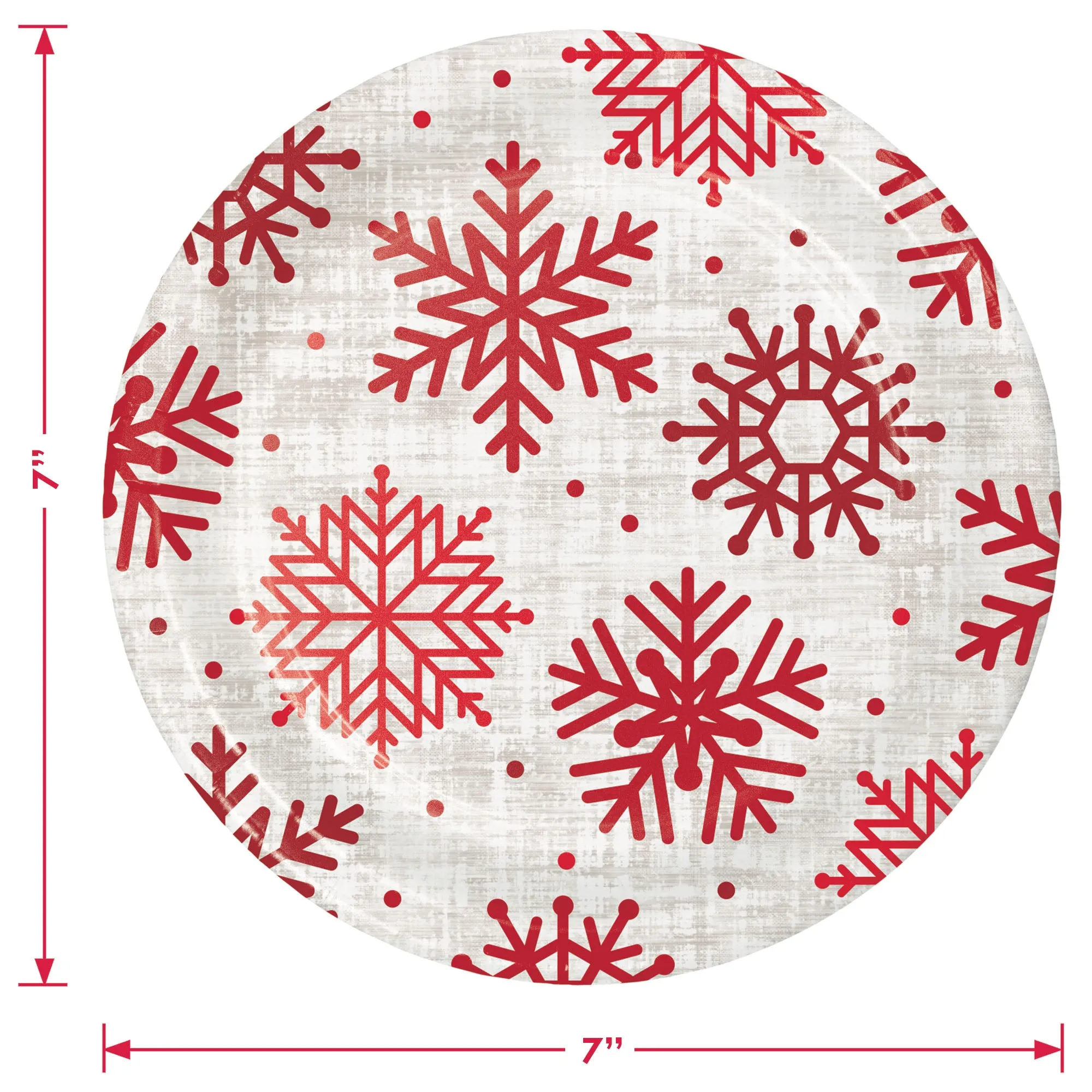 Christmas Holiday Party Supplies - Snowflake Paper Plates, Napkins, and Forks (Serves 16)