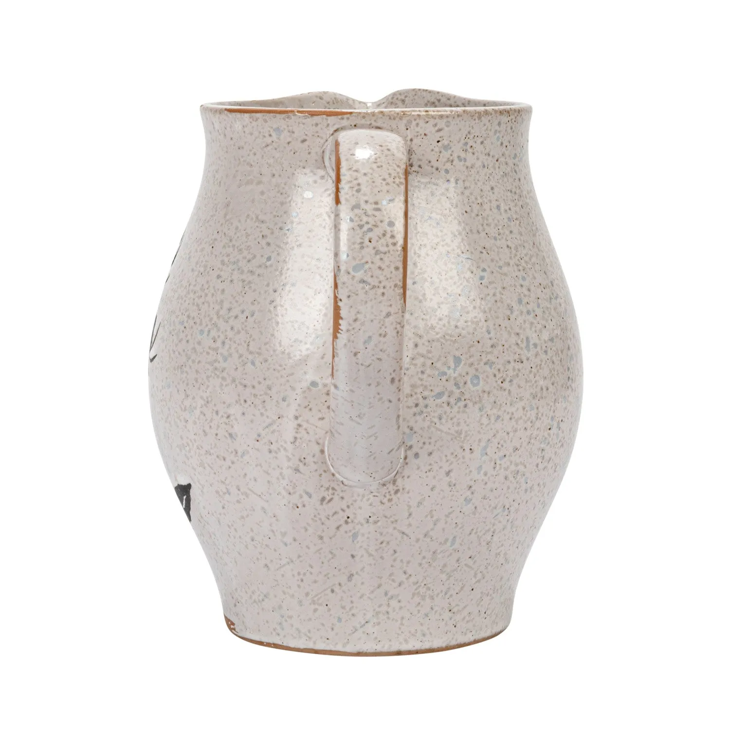 Debossed Stoneware Pitcher
