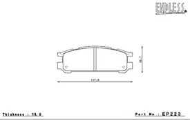 ENDLESS EP223MA45B Rear brake pads SUBARU IMPREZA/RS/WRX STI/GC8/GF8 WRX STi/LEGACY TURBO