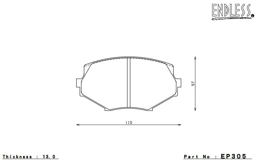 ENDLESS EP305MA45B Front brake pads MAZDA MX-5 Miata (94-05)