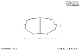 ENDLESS EP305MA45B Front brake pads MAZDA MX-5 Miata (94-05)