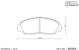 ENDLESS EP392MA45B Front brake pads HONDA CIVIC FD1/FD2/ACCORD CL8