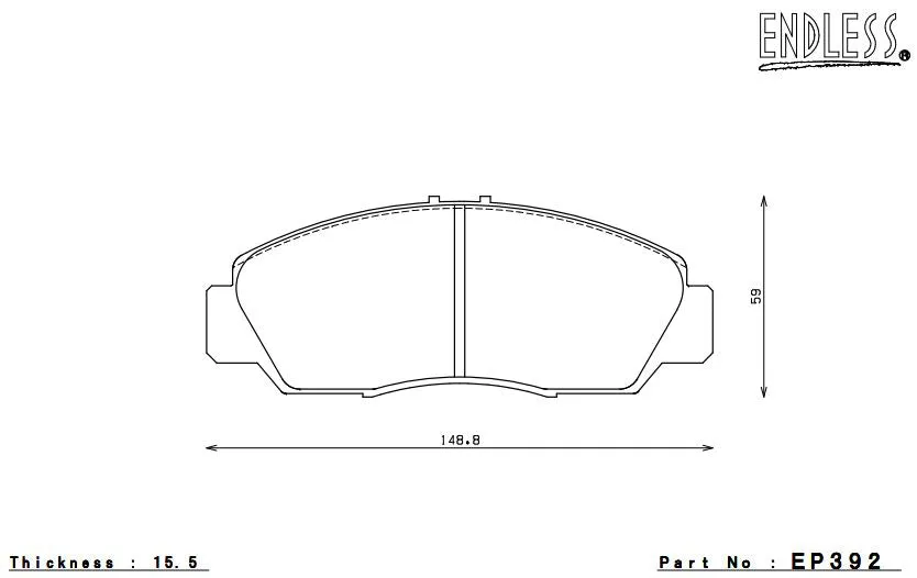 ENDLESS EP392MA45B Front brake pads HONDA CIVIC FD1/FD2/ACCORD CL8