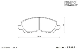 ENDLESS EP402MA45B Front brake pads MITSUBISHI LANCER Ralliart/OUTLANDER/ECLIPSE 3000