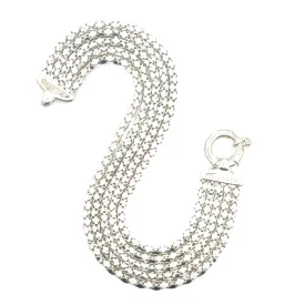Estate 5-Strand Fancy Link Bracelet in Sterling Silver