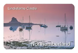 Lindisfarne Harbour and Castle Flexible Fridge Magnet