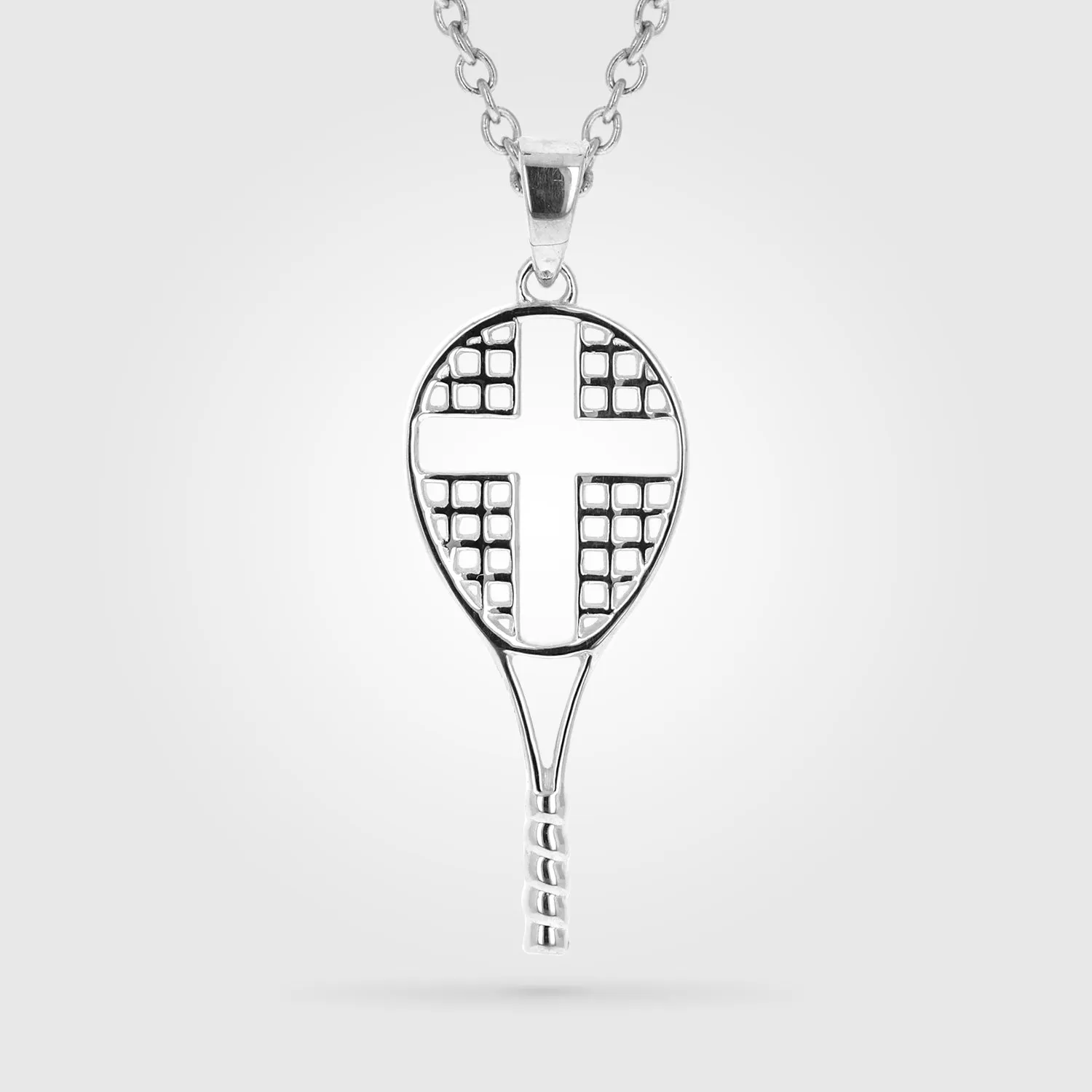 Mini Love All Tennis Cross Necklace | Stainless