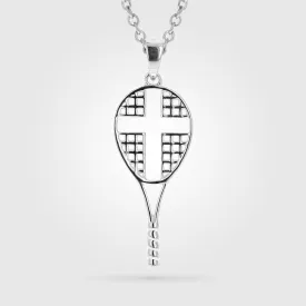 Mini Love All Tennis Cross Necklace | Stainless