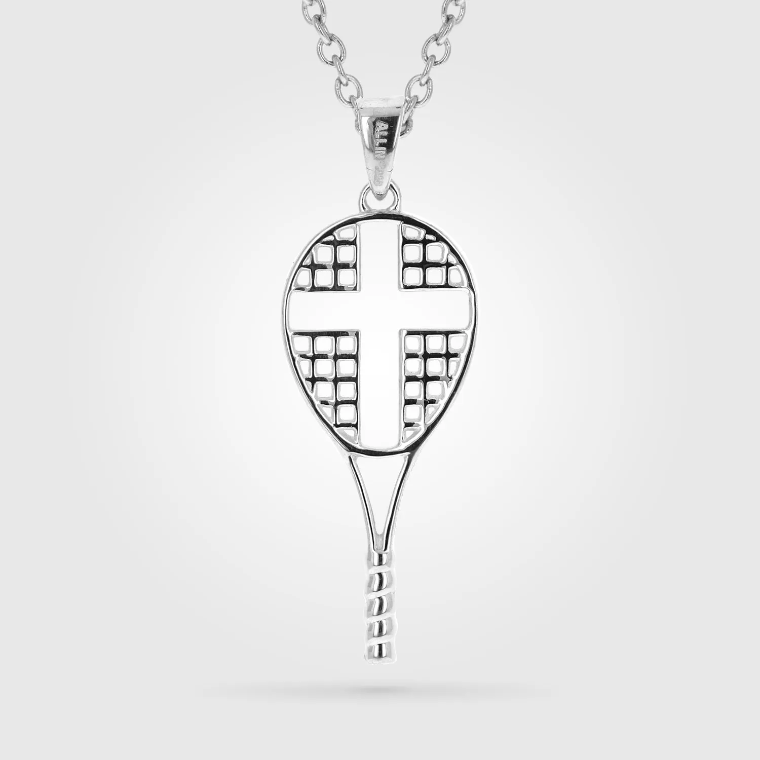 Mini Love All Tennis Cross Necklace | Stainless