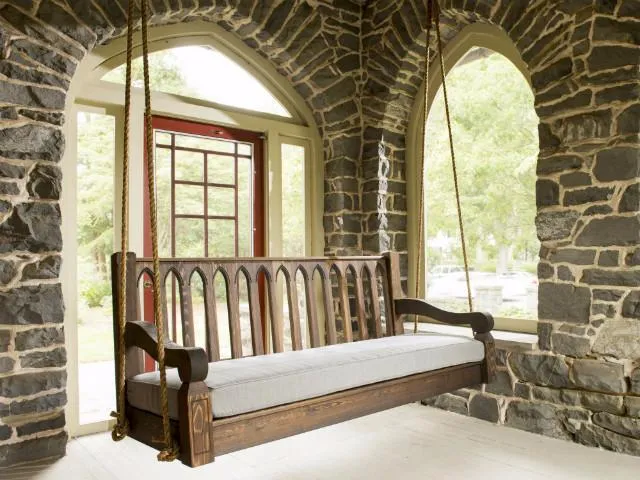 Nostalgic Cathedral Porch Swing and Accessories