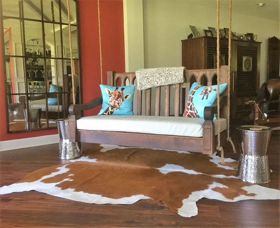 Nostalgic Cathedral Porch Swing and Accessories