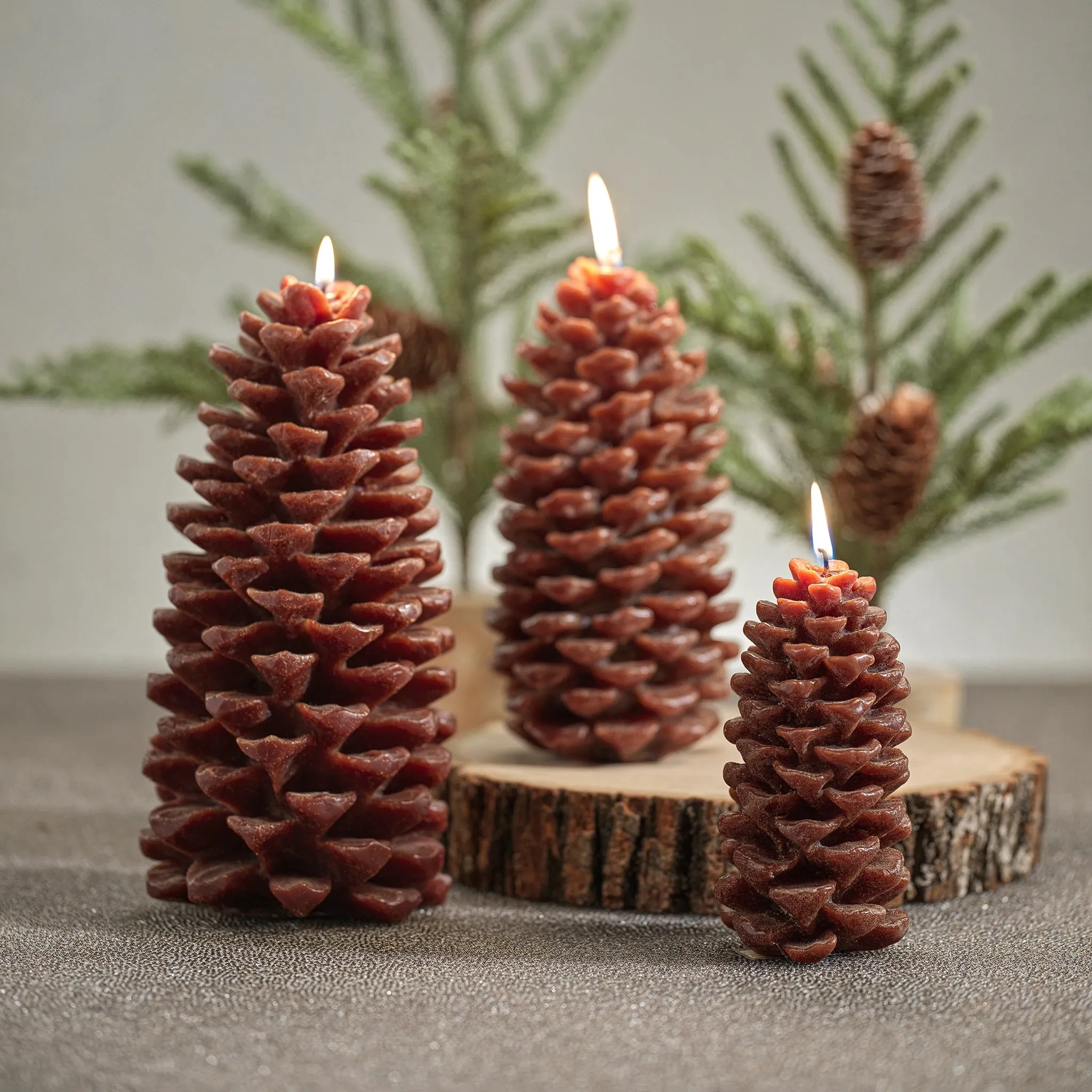 Pinecone Candle