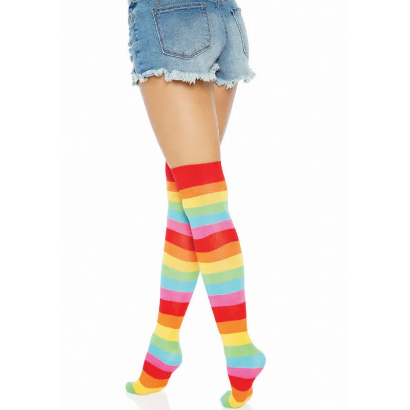 Rainbow Thigh Highs - Leg Avenue