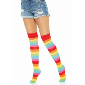 Rainbow Thigh Highs - Leg Avenue