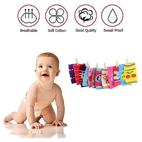 Safe-O-Kid- Infant Anti-Slip Elbow and Knee Pads (3 Pairs )