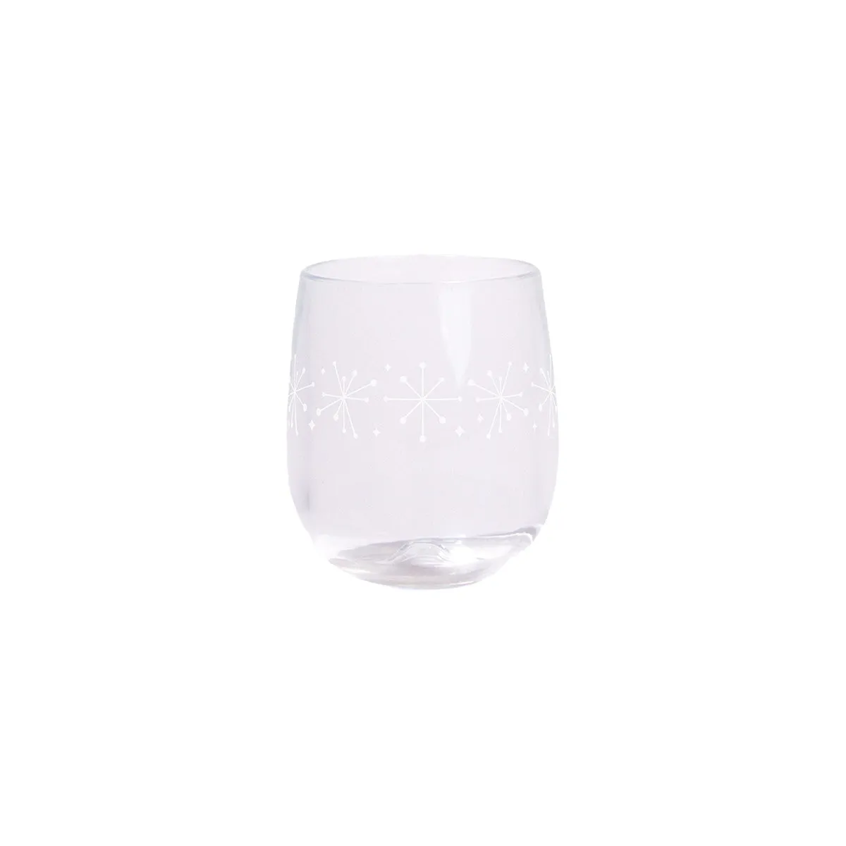 Silipint Silicone Limited Edition Retro Stars Crystal Clear Wine Tumbler