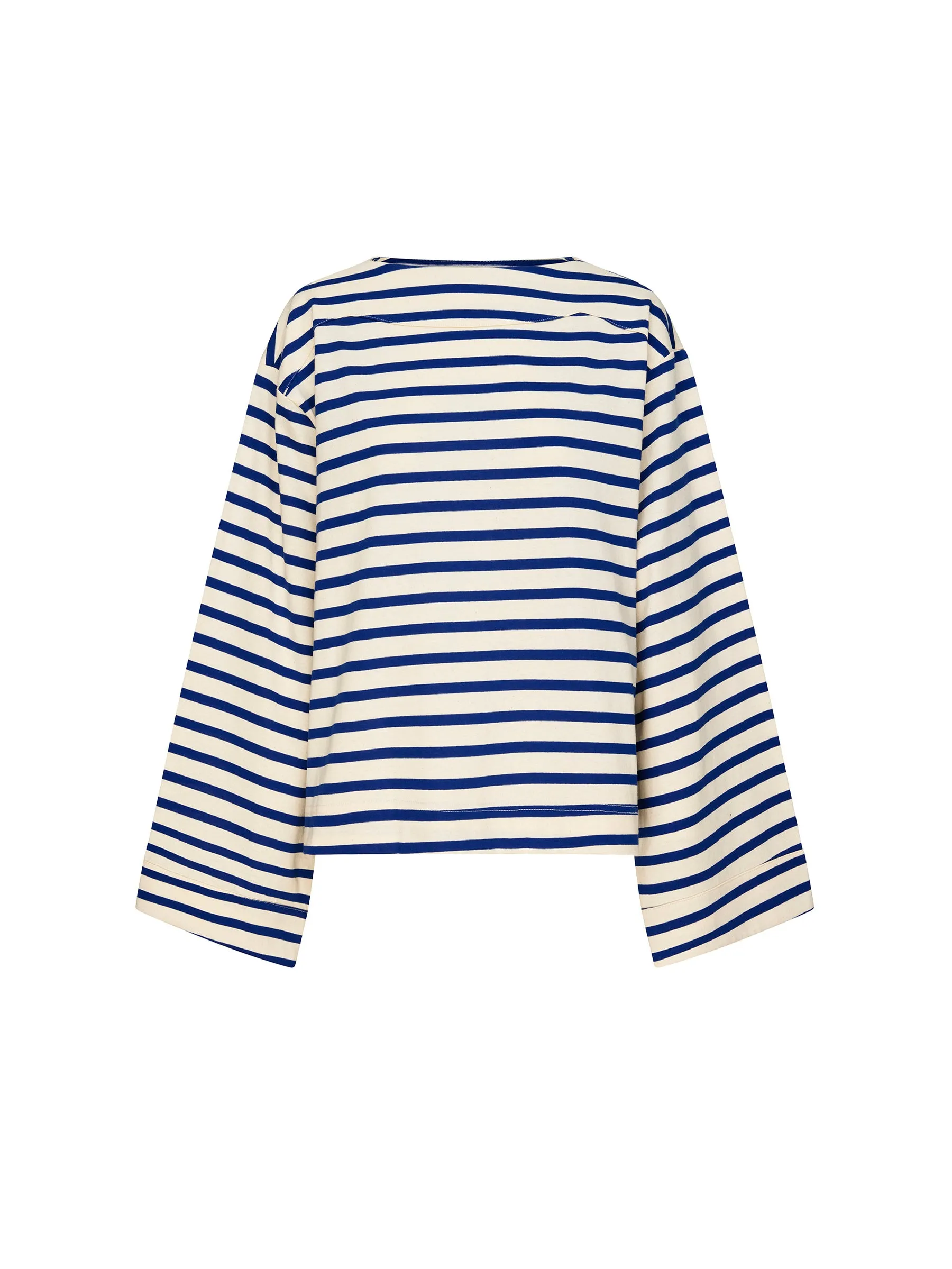 stripe boatneck long sleeve t.shirt