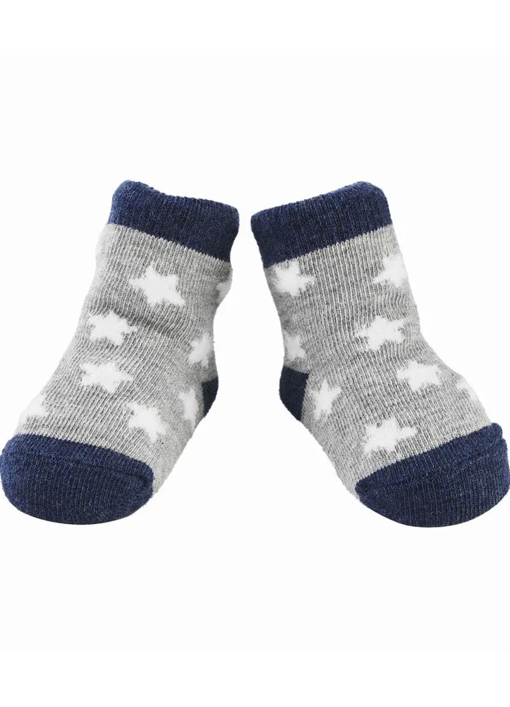 White Chenille Star Sock by Mud Pie