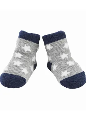 White Chenille Star Sock by Mud Pie