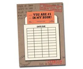 You are #1 in my book! Book Themed Card