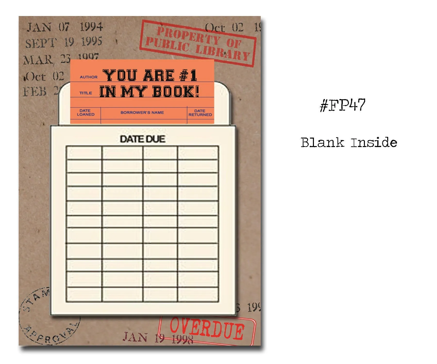 You are #1 in my book! Book Themed Card